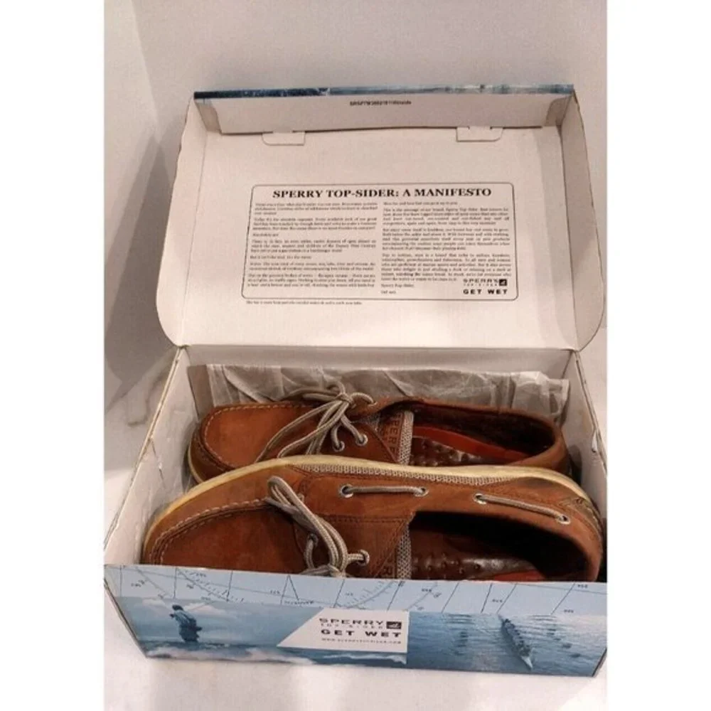 Sperry Top-sider Men's Billfish 3-Eye Boat Shoe Tan/Beige 0799023 Size‎ 9 Medium